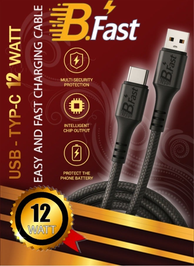 B.Fast Charging Cable - USB to TYP-C Certified B.Fast Charging 12 Watt - Image 2